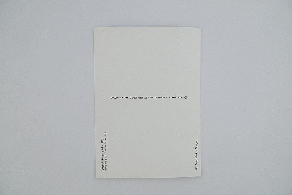 Postcard: Joseph Beuys in Rorschach
