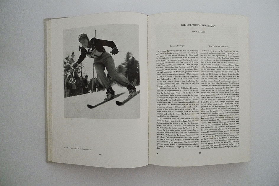 Dokumentation der olympischen Winterspiele in St. Moritz von 1948 und der Olympiade in London