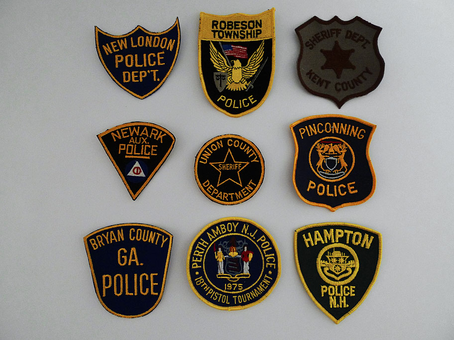 9 Police Patches USA