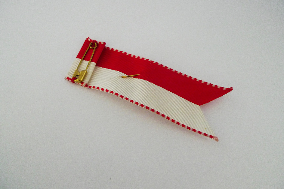 Anstecknadel Band mit Lorbeer