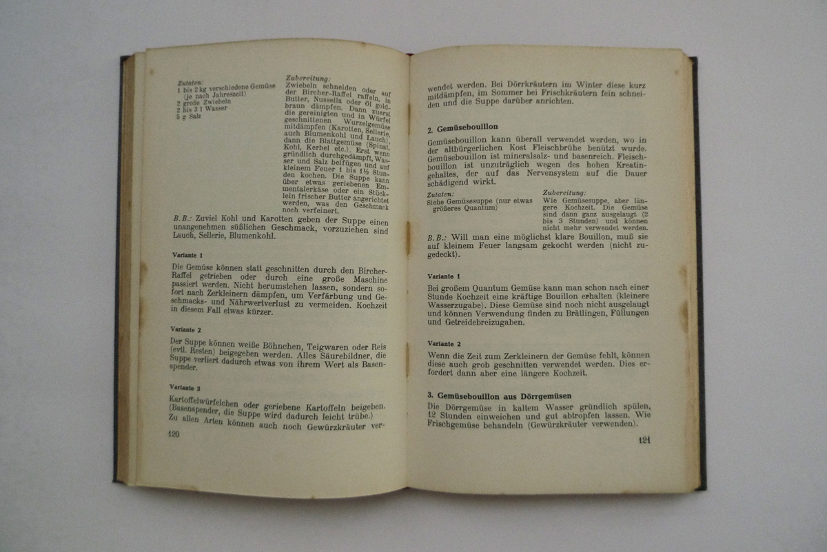 Bircher-Kochbuch für schmackhafte, gesunde Ernährung
