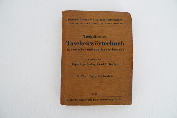 Technisches Taschenwörterbuch