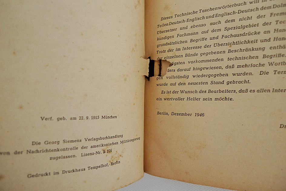 Technisches Taschenwörterbuch