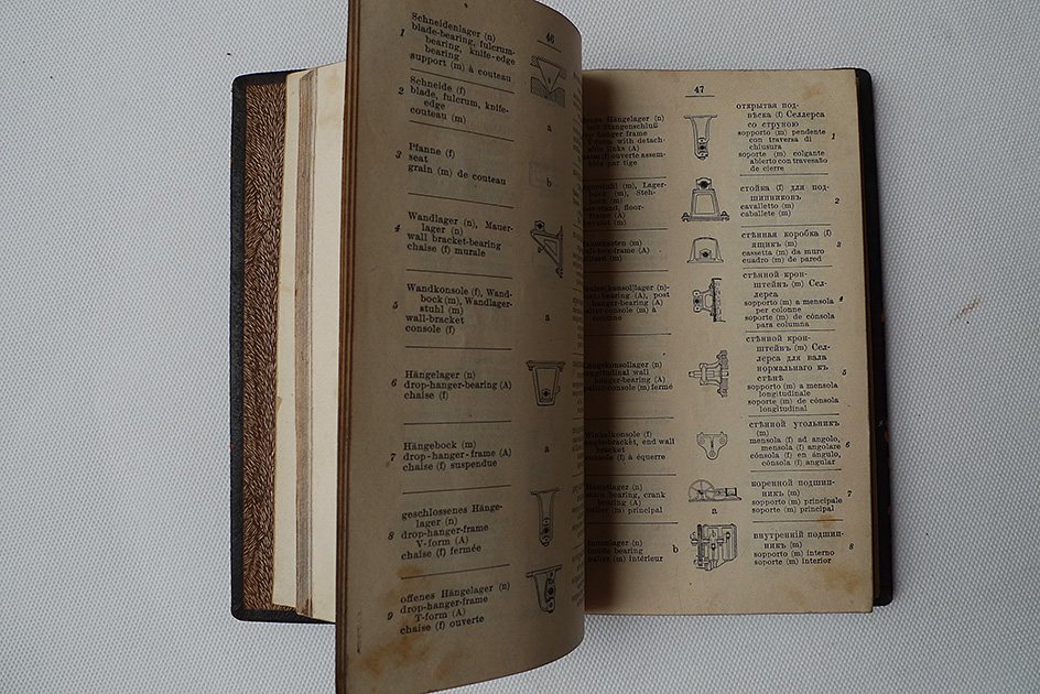 Illustriertes technisches Wörterbuch in sechs Sprachen