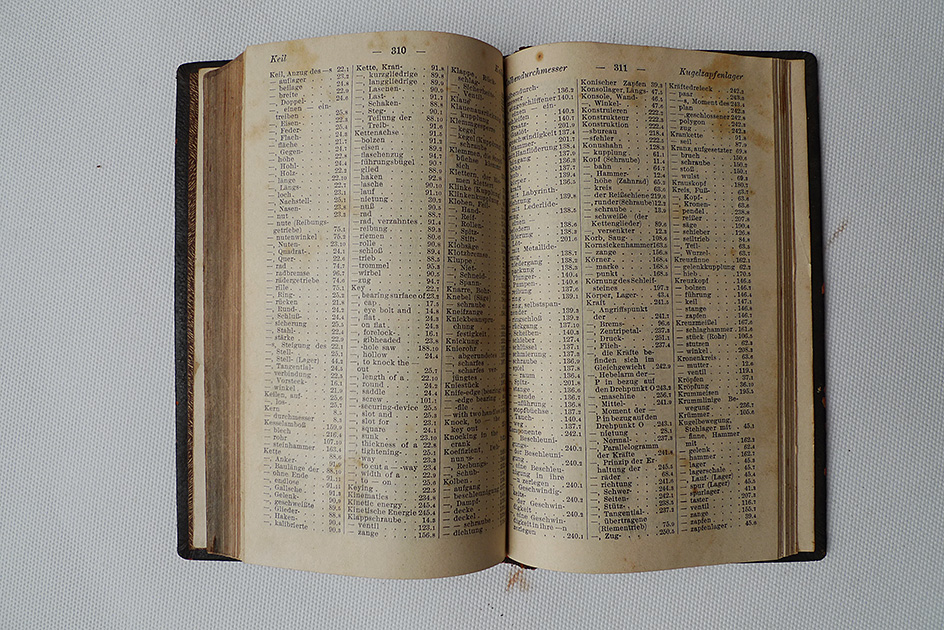 Illustriertes technisches Wörterbuch in sechs Sprachen