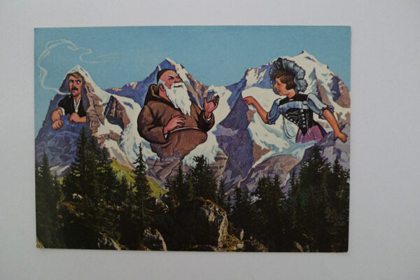 Eiger, Mönch, Jungfrau - Cartoon