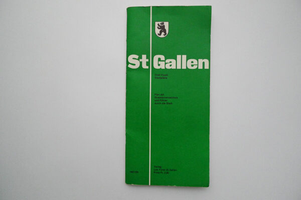 St. Gallen 1967/68; Plan mit Strassenverzeichnis und Führer durch die Stadt