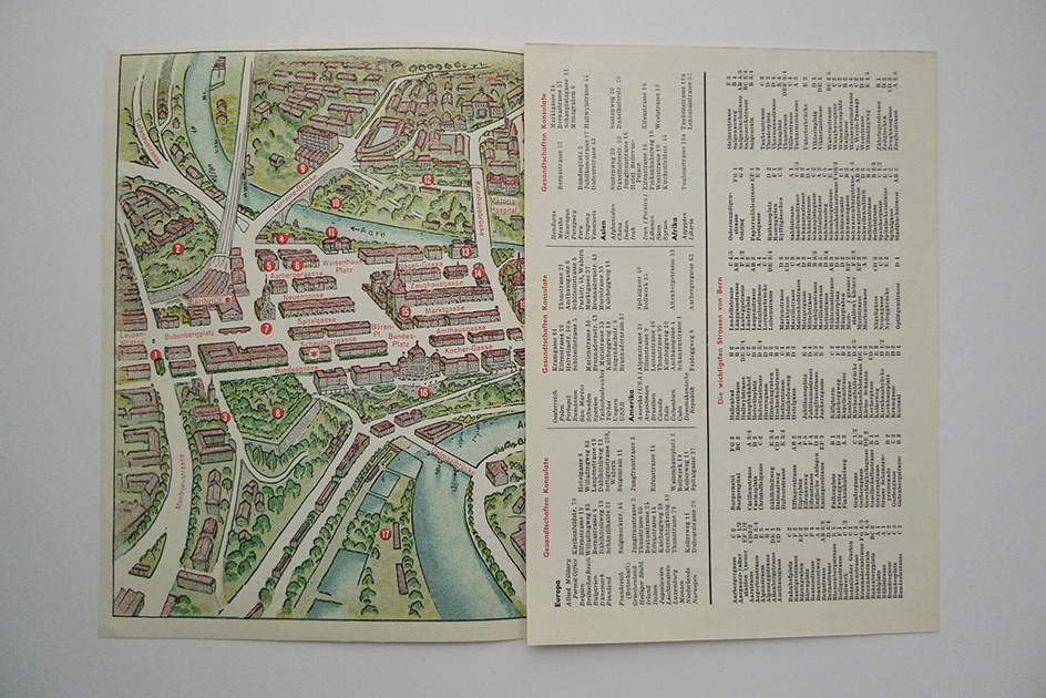 Bern Schweiz; Stadtplan