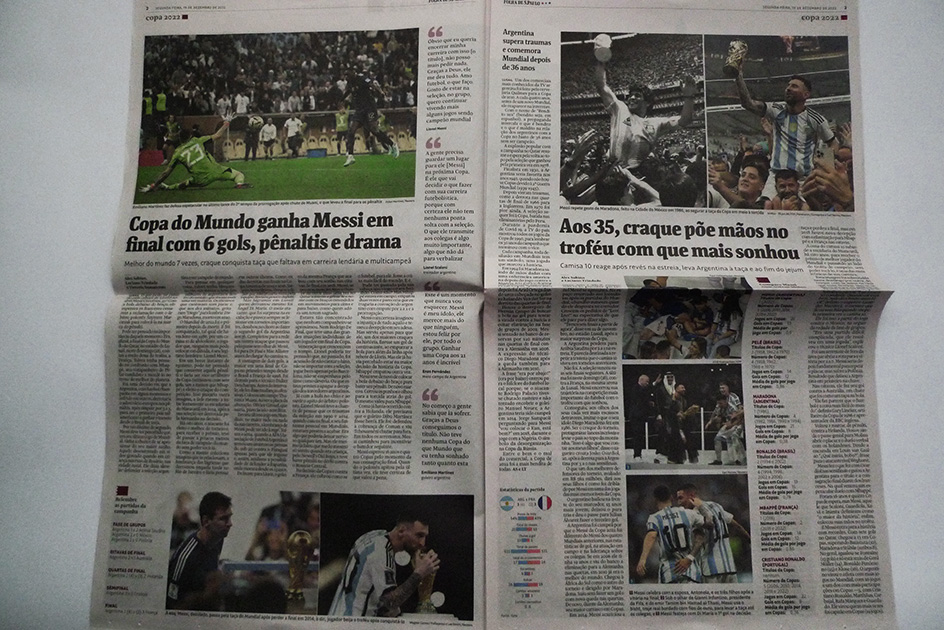 Folha de São Paulo, «Messi ganha a Copa, a Copa ganha Messi»