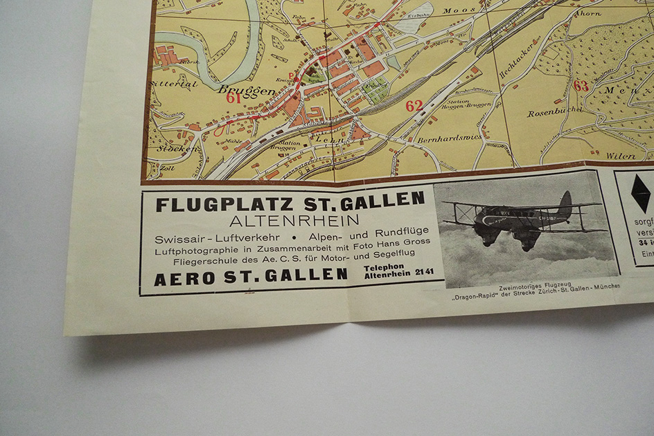 Plan der Stadt St. Gallen; Sonderdruck aus dem Adressbuch der Stadt St. Gallen pro 1939