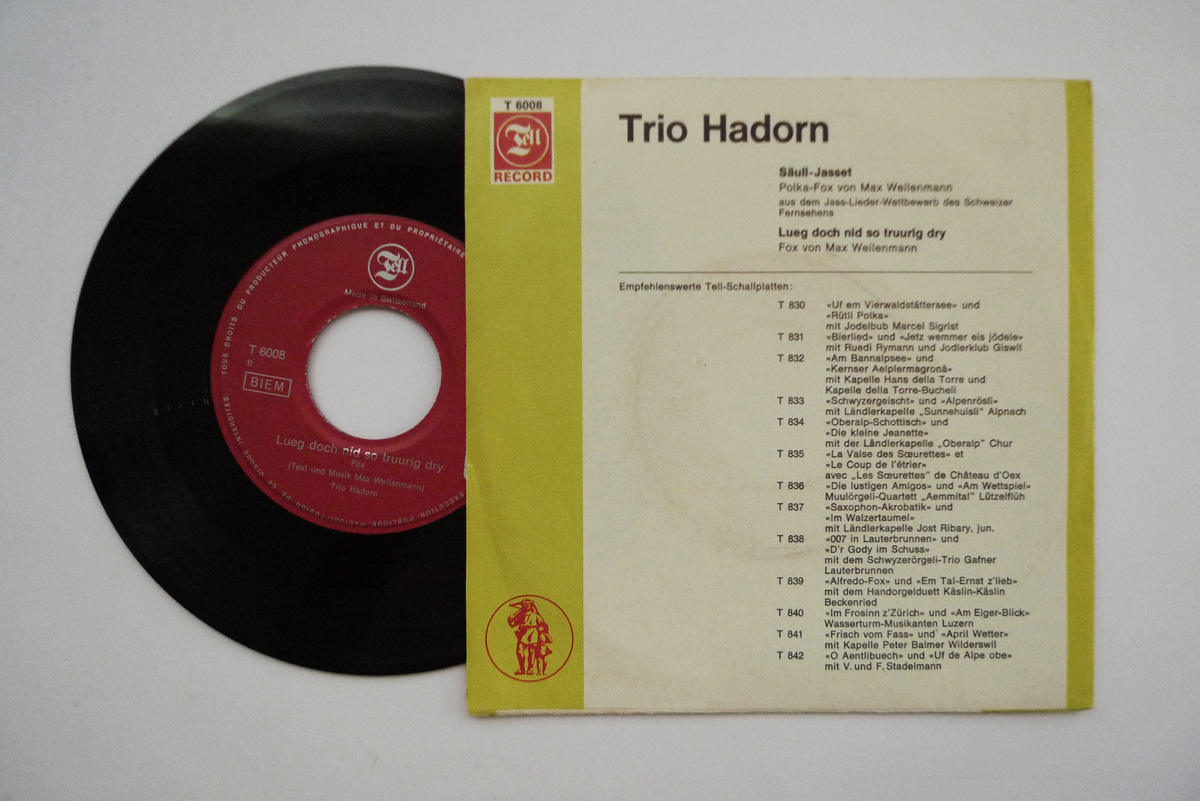 Trio Hadorn; Säuli-Jasset; Lueg Doch Nid So Truurig Dry